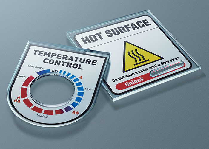 plate printed on a LEF